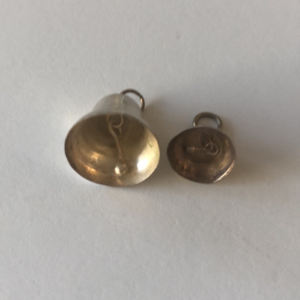 Sterling silver working jingle bells charm pendant
